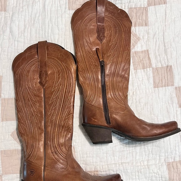 Ariat Dark Brown Leather Boots - Picture 1 of 3